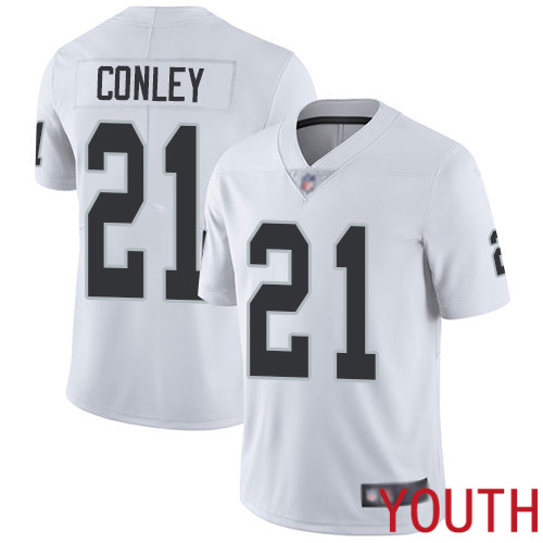 Oakland Raiders Limited White Youth Gareon Conley Road Jersey NFL Football #21 Vapor Untouchable Jersey->nfl t-shirts->Sports Accessory